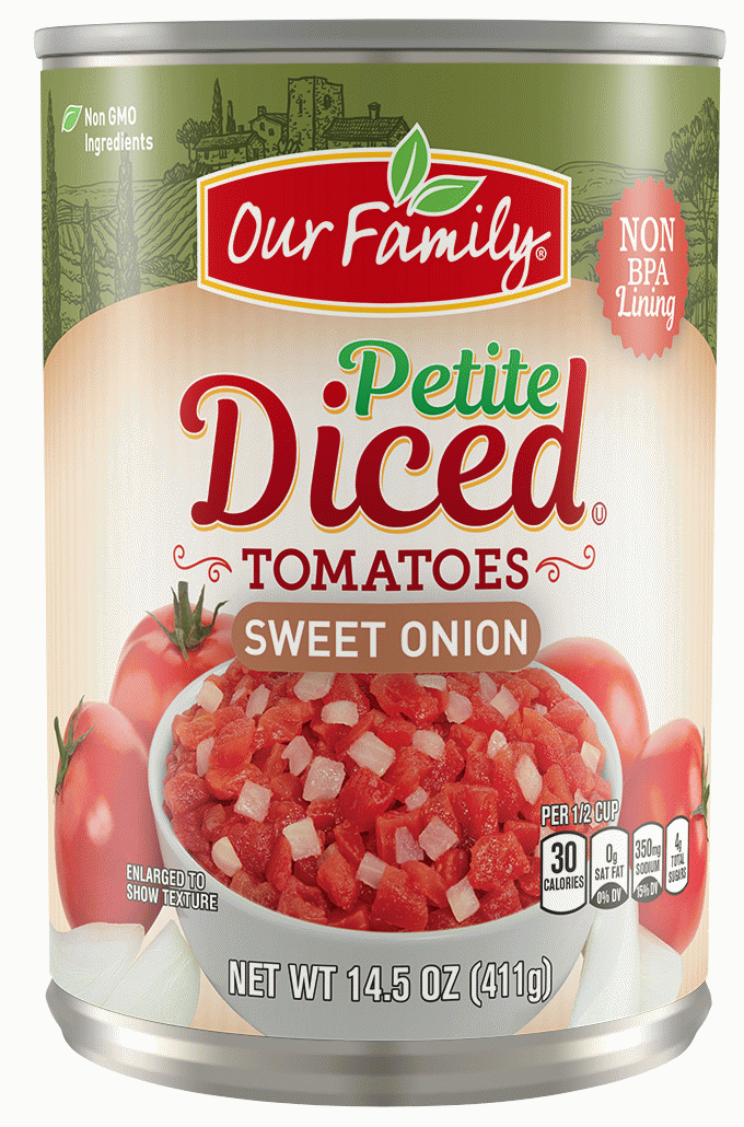 Our Family  petite diced tomatoes with sweet onion Full-Size Picture